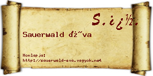 Sauerwald Éva névjegykártya
