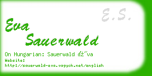 eva sauerwald business card